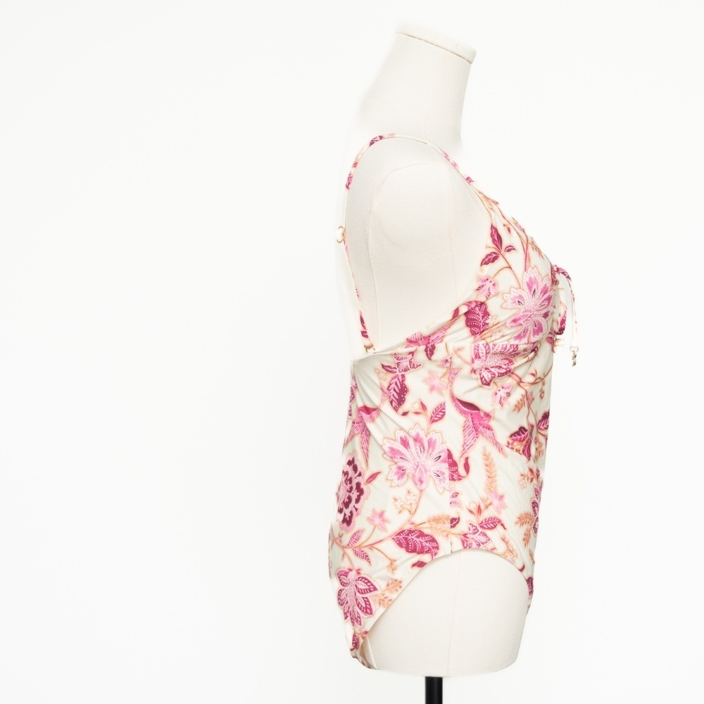 Seafolly Floral Drawstring Keyhole One Piece Swimsuit - Picture 10 of 11